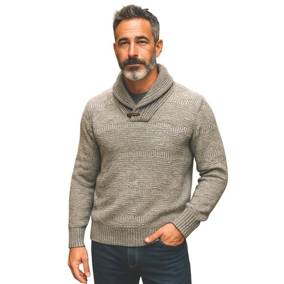 Banana Republic Heritage Collection Mens Wool Sweater Gray Size L - Picture 1 of 14